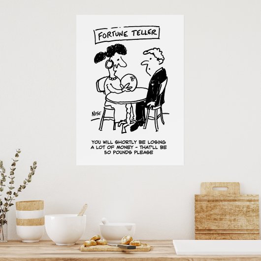 占い師が赤字を予測 ポスター (キッチン)