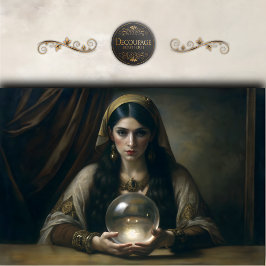 占い師のクリスタルボールのデカップージ 薄葉紙