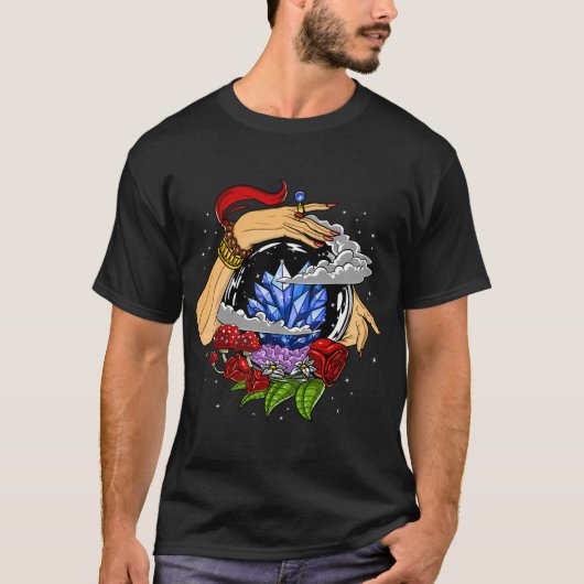 占い師のクリスタルボール Tシャツ (正面)