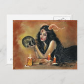 占い師のスカルろうそく ポストカード (正面/裏面)