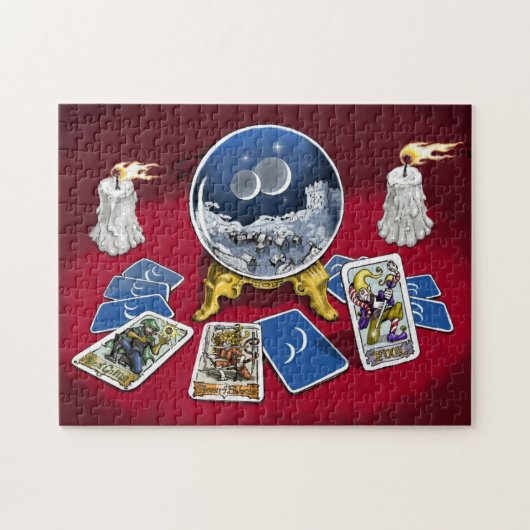 占い師のタロットのクリスタル・ボールのパズル ジグソーパズル (横)