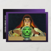 占い師のハロウィンパーティー招待状 招待状 (正面/裏面)