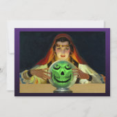 占い師のハローウィンパーティの招待状 招待状 (正面)