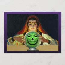 占い師のハローウィンパーティの招待状