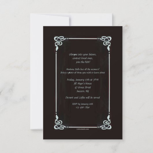占い師の招待状 招待状 (裏面)