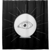 占い師アイザー密着型水晶玉 シャワーカーテン (正面)