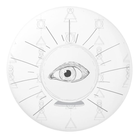 占い師アイザー密着型水晶玉 セラミックノブ (正面)