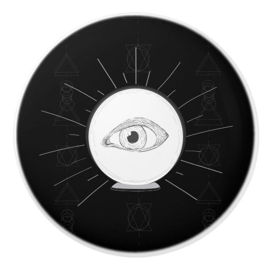 占い師アイザー密着型水晶玉 セラミックノブ (正面)