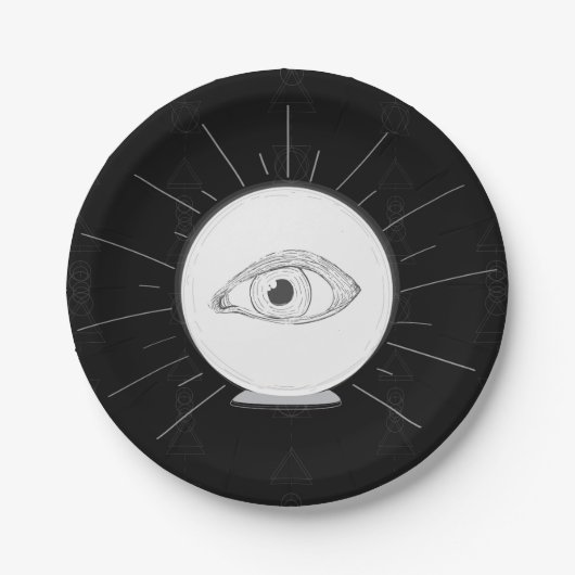 占い師アイザー密着型水晶玉 ペーパープレート (正面)