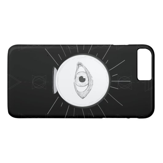 占い師アイザー密着型水晶玉 Case-Mate iPhoneケース (裏面(横))