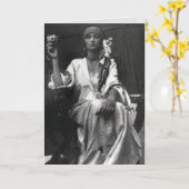 占い師アールヌーボー写真 カード (黄色い花)