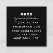 占い師エネルギーヒーラー魔法ポションダイヤモンド スクエア名刺 (裏面)