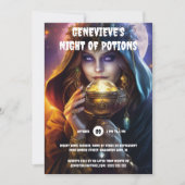 占い師クリスタルボール魔法ウィッチクラフトhallow 招待状 (正面)