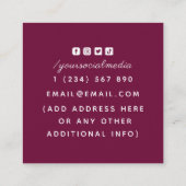 占い師サイキック密教すべての目 スクエア名刺 (裏面)