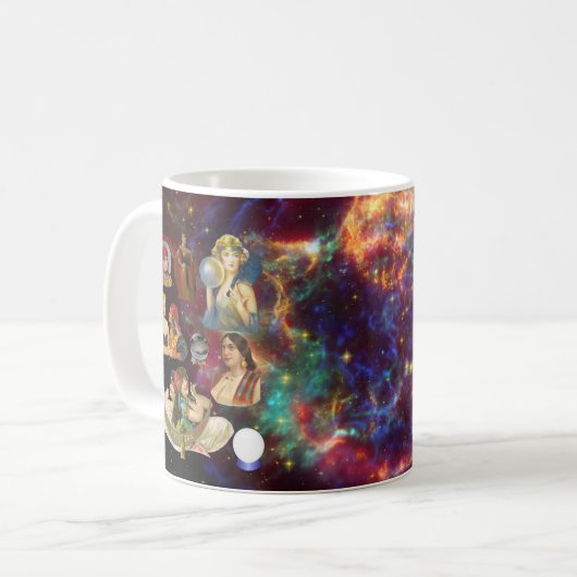 占い師ジプシー精神医学ヴィンテージアート コーヒーマグカップ (正面左)