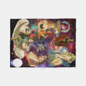 占い師ジプシー·サイシックス·ヴィンテージ·アート フリースブランケット (正面(横))