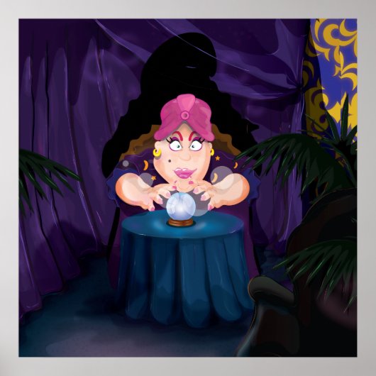 占い師テント ポスター (正面)