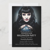 占い師ハロウィーンの衣装パーティー 招待状 (正面)