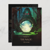 占い師ハロウィーンサンキューカード 出欠カード (正面/裏面)