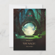 占い師ハロウィーンサンキューカード