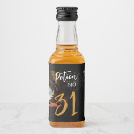 占い師ハロウィーンボトルラベル リキュールボトルラベル