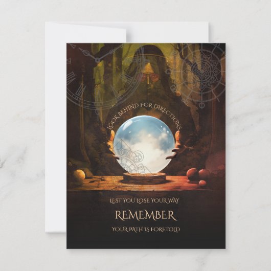 占い師ハロウィーン案内カード 出欠カード (正面)