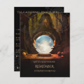 占い師ハロウィーン案内カード 出欠カード (正面/裏面)