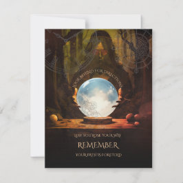 占い師ハロウィーン案内カード 出欠カード