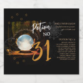 占い師ハロウィーン スパークリングワインラベル (シングルラベル)