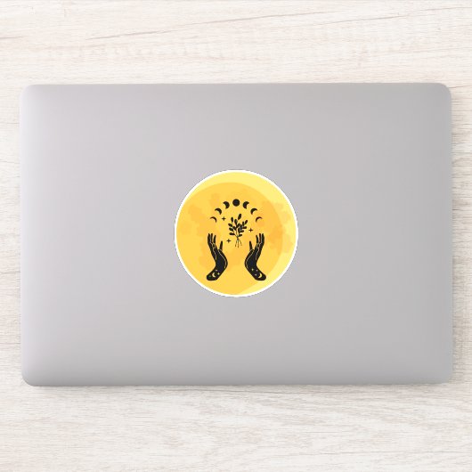 占い師ハンドムーンハロウィン シール (コンピューター)