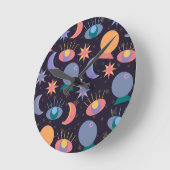 占い師パターン ラウンド壁時計 (傾斜)