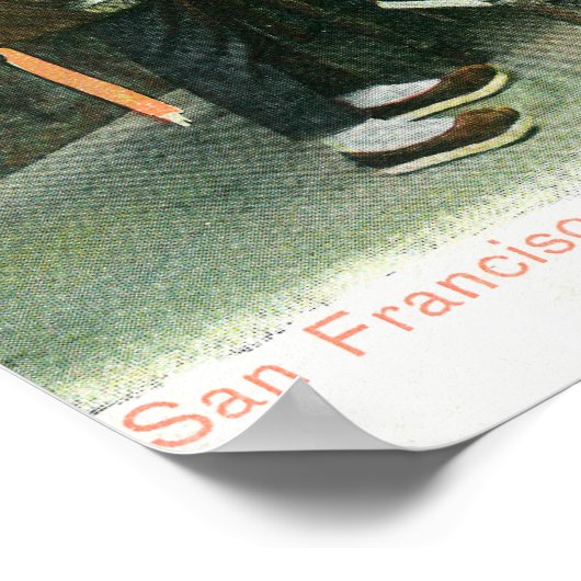 占い師中国のの机での見解 ポスター (角)