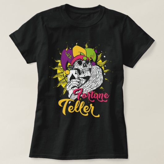 占い師魔法オカルトタロットカード Tシャツ (デザイン正面)