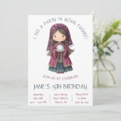 占い師、クリスタルボール、キッズ誕生日 招待状 (スタンド正面)