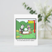 占い師：パンダ漫画 ポストカード (スタンド正面)