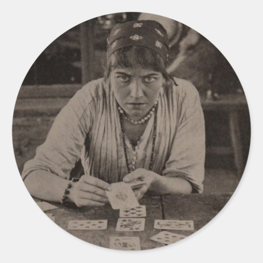 「占い師」ラウンドステッカーセット ラウンドシール (正面)