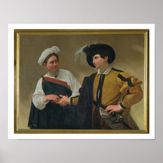 占い師（ラ・ブオナ・ベンチュラ）, c.1594 ポスター (正面)