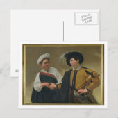 占い師（ラ・ブオナ・ベンチュラ）, c.1594 ポストカード (正面/裏面)