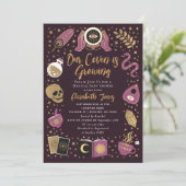 占い師 将来の魔女 ガール ベビーシャワー 招待状 (スタンド正面)