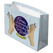 占い師、霊魂、クリスタル・ボールの誕生日 ラージペーパーバッグ (裏面アングル)