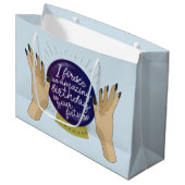 占い師、霊魂、クリスタル・ボールの誕生日 ラージペーパーバッグ (正面アングル)