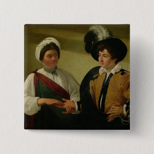 占い師、c.1596-97 缶バッジ (正面)