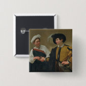 占い師(La Buonaベントゥーラ)、c.1594 缶バッジ (正面&裏面)