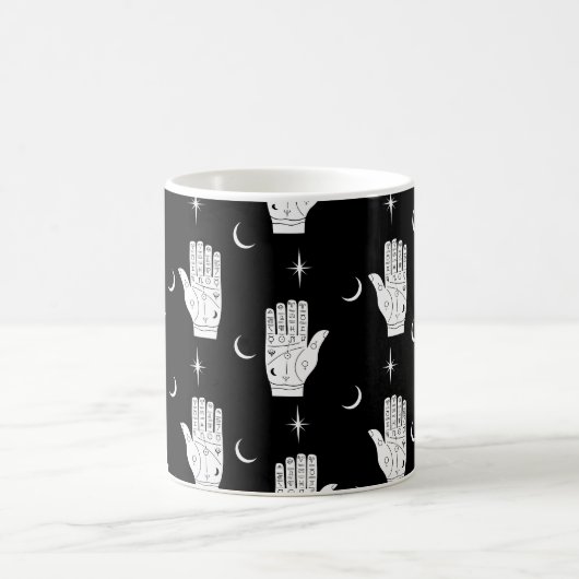 占い手を持つ手造りのコーヒーマグ コーヒーマグカップ (中央)