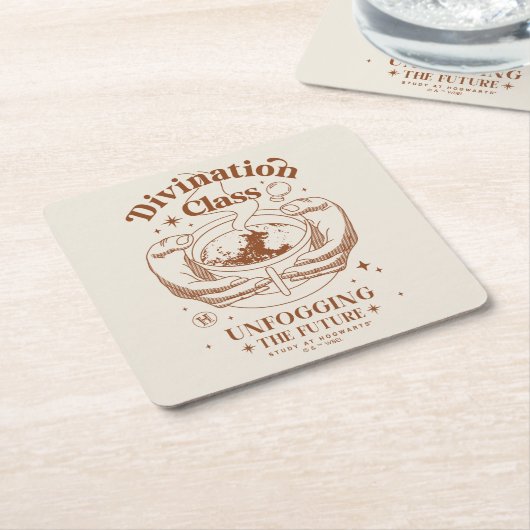 占い教室 – 未来を守る スクエアペーパーコースター (アングル)