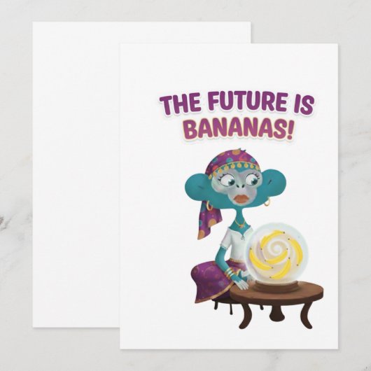 占い猿 招待状 (正面/裏面)