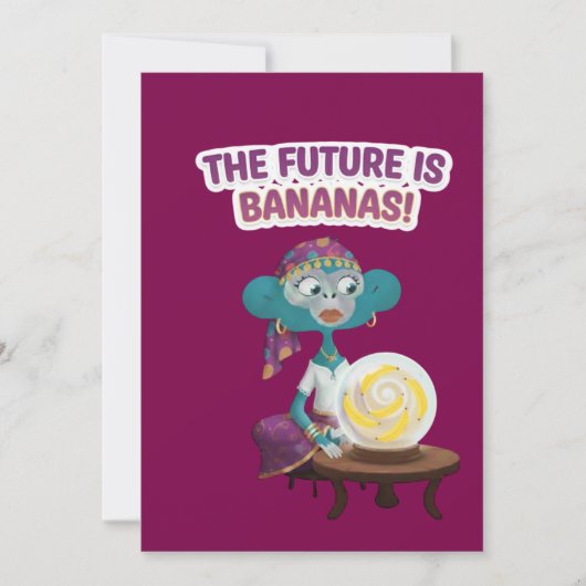 占い猿 招待状 (正面)