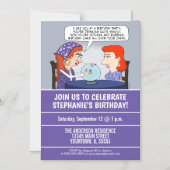 占おもしろいい誕生日会 マグネット招待状 (正面)