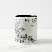 占められるラロシェルを説明する地図 ツートーンマグカップ (中央)