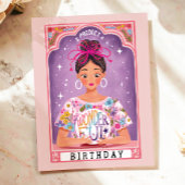 占カラフル師タロット図解入りの、写真付きの誕生日 ポストカード